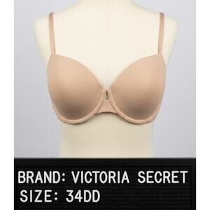 Victoria's Secret 34DD Bra Beige Nude Very Sexy Push Up Without Padding UW
